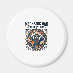 Imã Camisa de Mecânico do Dia do Pai Pai Engraçado Pre