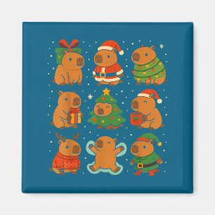 Imã Camisa de Natal de Capivara, Férias Divertidas de