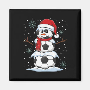 Imã Camisa de Natal de Futebol Engraçada de Papai Noel