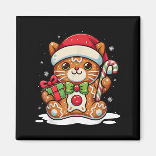Imã Camisa De Natal De Gengibre De Gato Bonito Para Mu