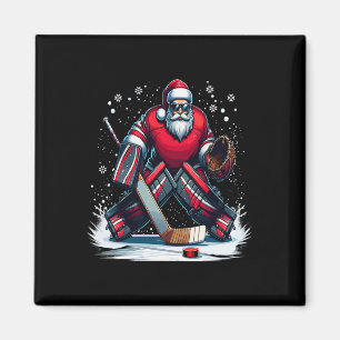 Imã Camisa de Natal Feia do Goleiro de Hóquei do Papai
