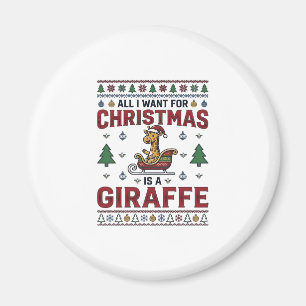 Imã Camisa de Natal Girafa Trenó Festa Divertida Des