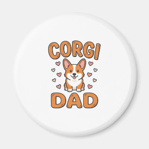 Imã Camisa de Pai Corgi Gravação Vintage Amante de Cac