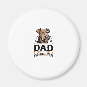 Imã Camisa de Pai do Airedale Terrier Vintage Cão Pai_