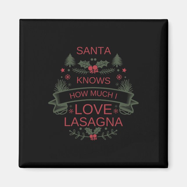 Imã Camisa De Palavras De Natal Para Comida De Confort (Frente)