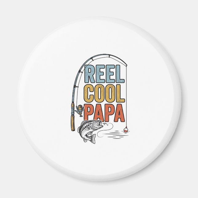 Imã Camisa de Pesca Reel Cool Papa Design_1 (Frente)