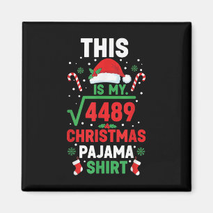 Imã Camisa de pijama de Natal Engraçada 67 Seis Sete Q