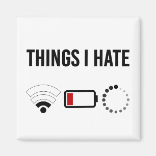 Imã Camisa de Programador Coisas que Odeio Ícone de Pr