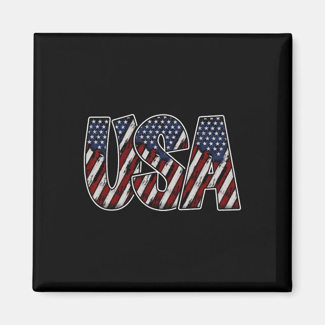 Imã Camisa de Sinalizador de Texto dos Estados Unidos  (Frente)