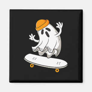 Imã Camisa de skate de Halloween de skate Ghost para h