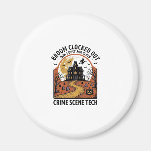 Imã Camisa de Técnico de Cena de Crime Funny Halloween