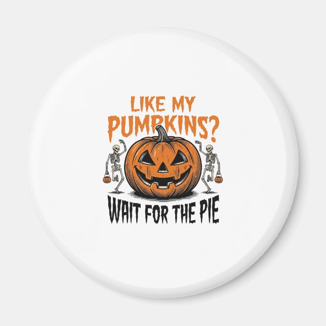 Imã Camisa de Torta de Halloween de Abóbora Engraçada  (Frente)