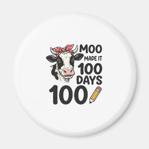 Imã Camisa de Vaca de 100 Dias Desenho de Escola de Gr
