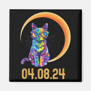Imã Camisa Divertida Gato Óculos Eclipse Solar EUA