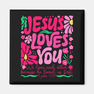 Imã Camisa do Amor Jesus Boho Floral Fé Religiosa