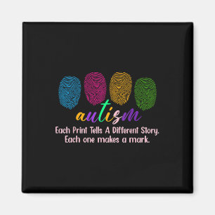 Imã Camisa Do Autismo De Impressão Digital, Cada Impre