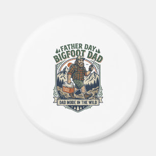 Imã Camisa do Dia do Pai Bigfoot Pai Homem Família Mit