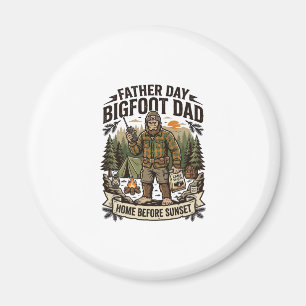 Imã Camisa do Dia dos Pais Bigfoot Papai Floresta Retr