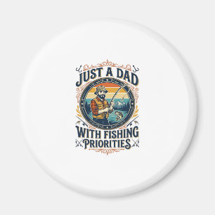 Imã Camisa do Dia dos Pais Pescador Pai Só um Pai Com