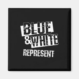 Imã Camisa Do Grupo De Jogo Azul E Branco Para O Ensin