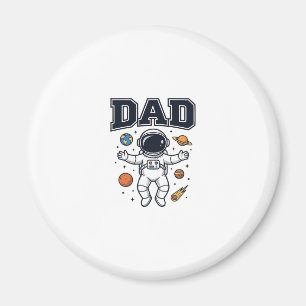 Imã Camisa do Papai Astronauta Espaço Vetor Design_1