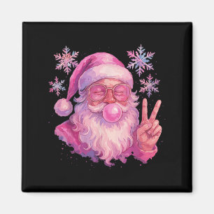 Imã Camisa do Papai Noel soprando bolha de goma Nk, Vi