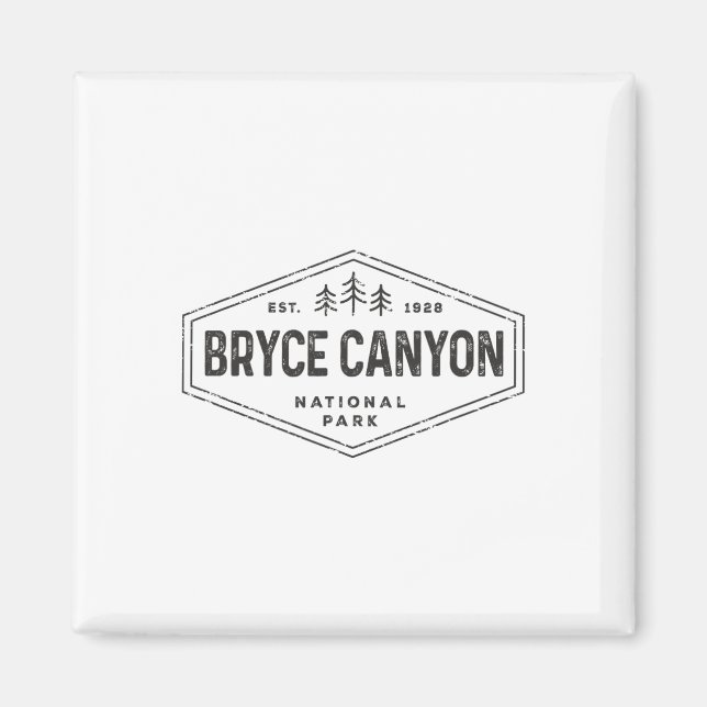 Imã Camisa do Parque Nacional Bryce Canyon Retrô Hexág (Frente)