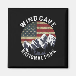 Imã Camisa do Parque Nacional Wind Cave Camping South