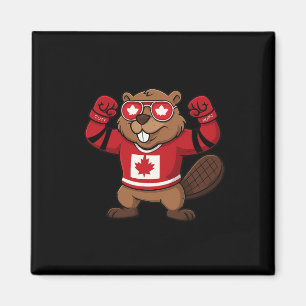 Imã Camisa do símbolo do castor canadense de hóquei da