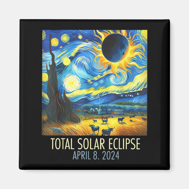Imã Camisa Eclipse Solar Total Noite Estrelada (Frente)