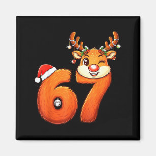 Imã Camisa engraçada 67 Rena Natal Six Seven Meme 6 7