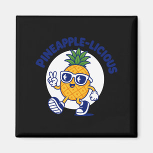 Imã Camisa engraçada de abacaxi, fruta tropical fofa d
