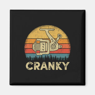 Imã Camisa engraçada de carretel de pesca Pun Humor Pe