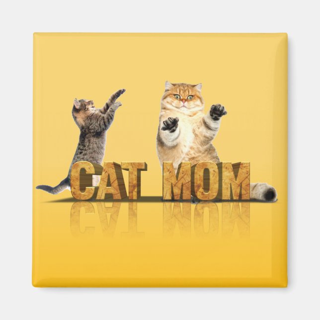 Imã Camisa engraçada de gato | presente para gatos-mãe (Frente)