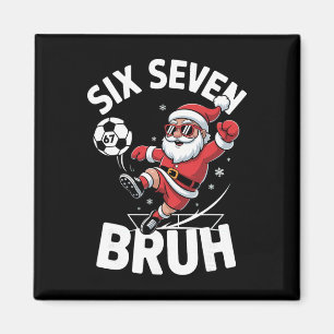 Imã Camisa engraçada de Natal Bruh Futebol Papai Noel