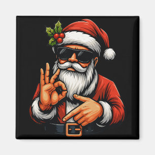 Imã Camisa engraçada de Natal do Papai Noel para homen
