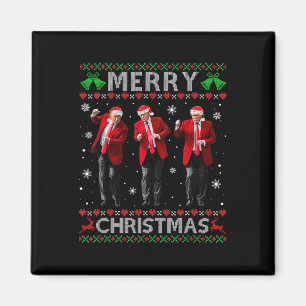 Imã Camisa engraçada de Natal do Trump dançando Natal