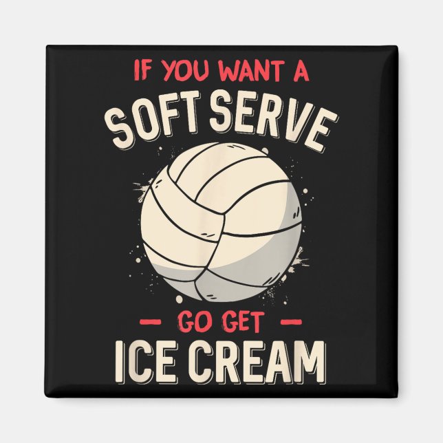 Imã Camisa Engraçada De Voleibol Para Meninas Mulheres (Frente)
