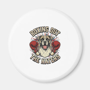 Imã Camisa engraçada do cão boxer boxeando os odiadore