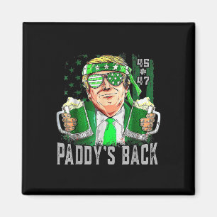 Imã Camisa engraçada do Trump Paddys Back 45 47 Dia de