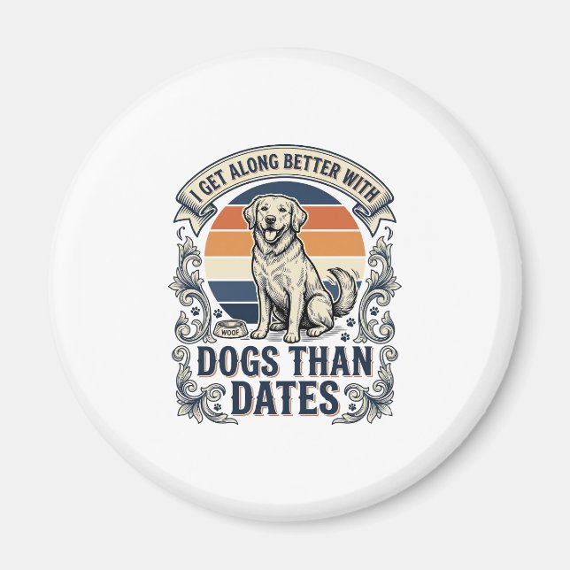 Imã Camisa engraçada para amante de cães Citação de gr (Frente)
