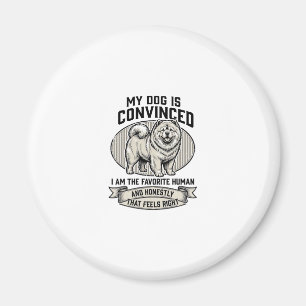 Imã Camisa engraçada para amante de cães com Chow C gr