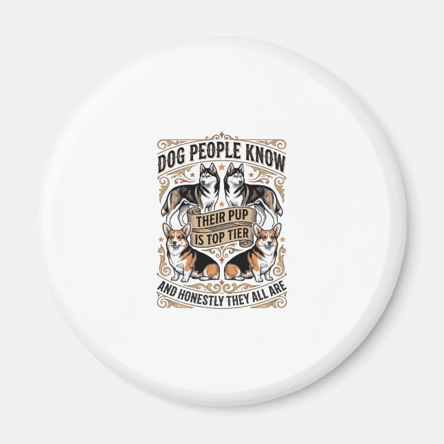 Imã Camisa engraçada para amantes de cães com debate d (Frente)