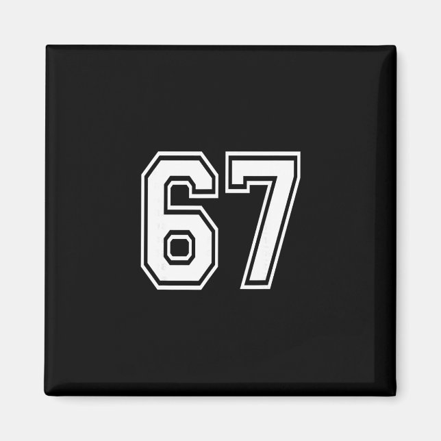 Imã Camisa Esportiva Uniforme Numerado 67 Time 67º (Frente)