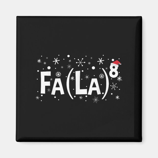 Imã Camisa Fa La 8 - Natal do professor de matemática (Frente)