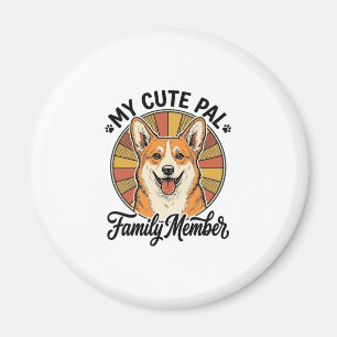 Imã Camisa Família Corgi Design de Amante de Pet Vinta