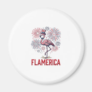 Imã Camisa Flamerica Flamingo Patriótica Vintage Desig