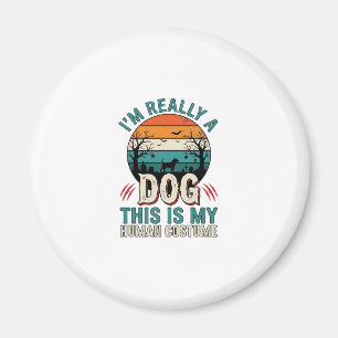 Imã Camisa Funny Dog Human Costume Vintage Halloween_1