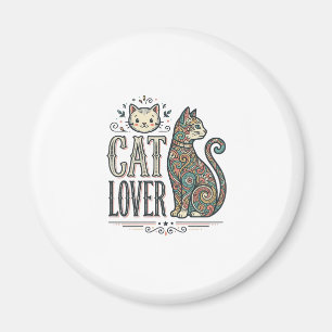 Imã Camisa Gráfica Vintage de Gato ao Estilo de Gravur