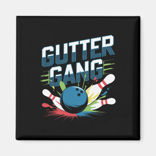Imã Camisa Gutter Gang Camisas Engraçadas de Boliche G